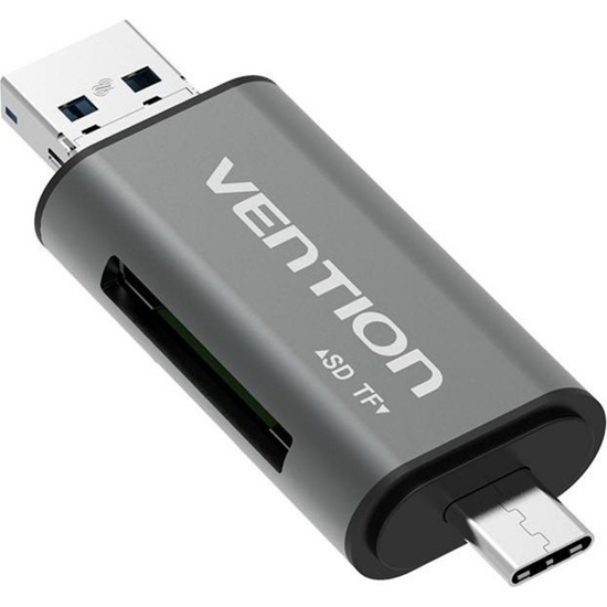 VENTION USB2.0 Multi-function Card Reader Gray (CCJH0) (VENCCJH0)-VENCCJH0
