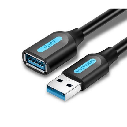 VENTION USB 3.0 A Male to A Female Extension Cable 3M black PVC Type (CBHBI) (VENCBHBI)-VENCBHBI