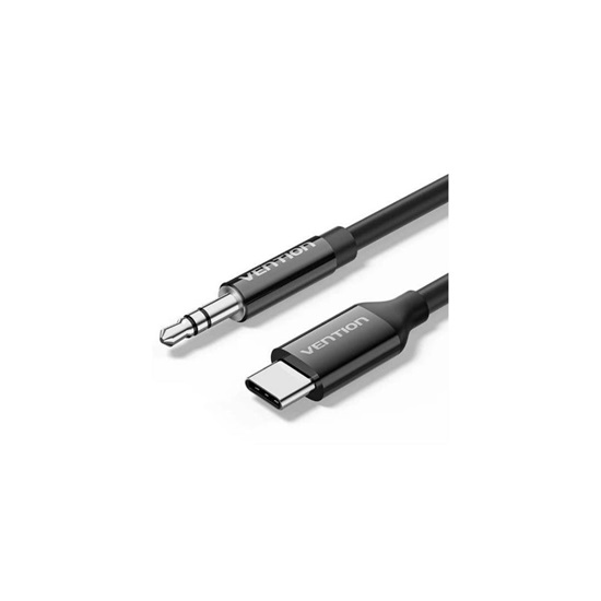 VENTION USB-C Male to 3.5mm Male Audio Cable with DAC Adapter 1.5M Black ABS Type (BIFBG) (VENBIFBG)-VENBIFBG