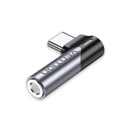 VENTION USB-C Male to 3.5mm Female Audio Adapter Gray Aluminum Alloy Type (BGWH0) (VENBGWH0)-VENBGWH0