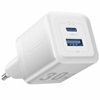 VENTION 2-Port USB (C + A) GaN Charger (30W/30W) EU-Plug White (FEQW0-EU) (VENFEQW0-EU)-VENFEQW0-EU