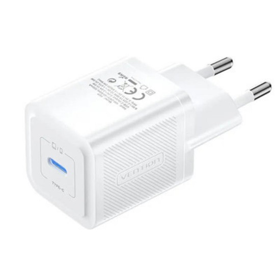 VENTION 1-Port USB-C GaN Charger (20W) EU-Plug White (FEPW0-EU) (VENFEPW0-EU)-VENFEPW0-EU