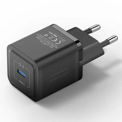 VENTION 1-Port USB-C GaN Charger (20W) EU-Plug Black (FEPB0-EU) (VENFEPB0-EU)-VENFEPB0-EU
