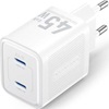 VENTION 2-Port USB (C + C) GaN Charger (45W/45W) EU-Plug White (FEFW0-EU) (VENFEFW0-EU)-VENFEFW0-EU