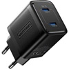 VENTION 2-Port USB (C + C) GaN Charger (45W/45W) EU-Plug Black (FEFB0-EU) (VENFEFB0-EU)-VENFEFB0-EU