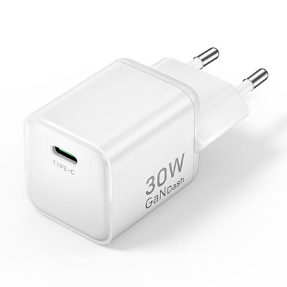 VENTION 1-Port USB-C GaN Charger (30W) EU-Plug White (FCIW0-EU) (VENFCIW0-EU)-VENFCIW0-EU