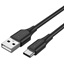 VENTION USB 2.0 A Male to C Male 3A Cable 0.25M Black PVC Type (CTWBC) (VENCTWBC)-VENCTWBC