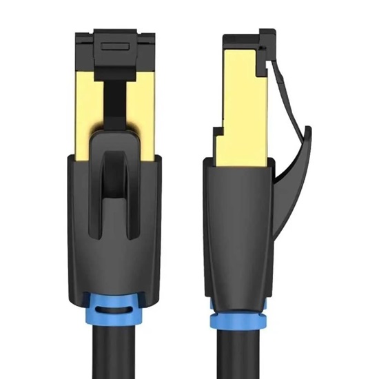 VENTION Cat.8 SFTP Patch Cable 1M Black (IKABF) (VENIKABF)-VENIKABF