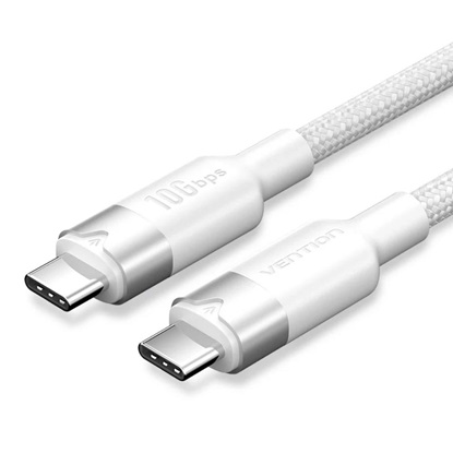 VENTION USB 3.2 Gen2 C Male to C Male 10Gbps Cable 1M White Aluminum Alloy Type (TRGWF) (VENTRGWF)-VENTRGWF