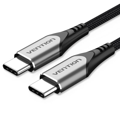 VENTION USB 2.0 Type-C Male to Type-C Male 3A Cable 2M Black Aluminum Alloy Type (TRDBH) (VENTRDBH)-VENTRDBH
