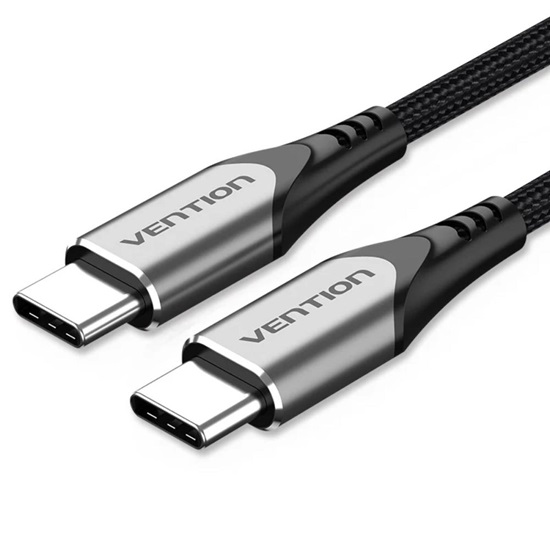 VENTION USB 2.0 Type-C Male to Type-C Male 3A Cable 2M Black Aluminum Alloy Type (TRDBH) (VENTRDBH)-VENTRDBH