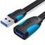 VENTION Flat USB3.0 Extension Cable 0.5M Black (VAS-A13-B050) (VENVAS-A13-B050)-VENVAS-A13-B050
