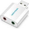 VENTION USB External Sound Card Silvery Metal Type (VAB-S13) (VENVAB-S13)-VENVAB-S13
