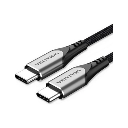 VENTION USB 2.0 C Male to C Male 5A Cable 1M Gray Flexible PVC Type (TRWHF) (VENTRWHF)-VENTRWHF