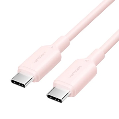 VENTION USB 2.0 C Male to C Male 3A Cable 2M Pink Flexible PVC Type (TRVPH) (VENTRVPH)-VENTRVPH