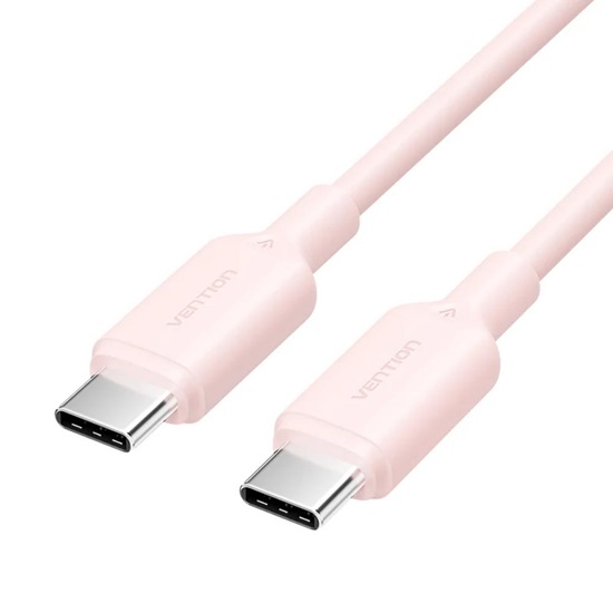 VENTION USB 2.0 C Male to C Male 3A Cable 2M Pink Flexible PVC Type (TRVPH) (VENTRVPH)-VENTRVPH