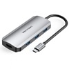 VENTION USB-C to HDMI/USB-C Gen 1/USB 3.0x3/PD Docking Station 0.15M Gray Aluminum Alloy Type (TOFHB) (VENTOFHB)-VENTOFHB