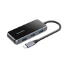 VENTION Multi-function USB-C to USB3.0*4/PD Docking Station 0.15M Gray Mirrored Surface Type (TFDHB) (VENTFDHB)-VENTFDHB