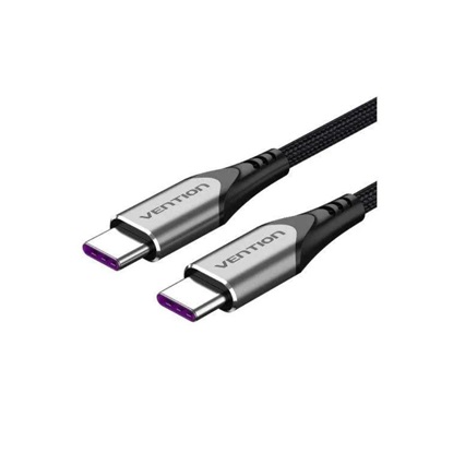 VENTION Cotton Braided USB-C to USB-C 3.1 Cable 1M  Gray (TAAHF) (VENTAAHF)-VENTAAHF