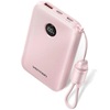 VENTION 10000mAh Power Bank (USB-C + USB-C/USB-C/USB-A) with Built-in USB-C to USB-C Cable 22.5W Pink LED Display Type (FKAP0-C) (VENFKAP0-C)-VENFKAP0-C