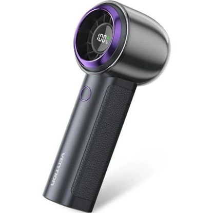 VENTION USB 5V Speed (1-100) Adjustable Handheld High-Speed Fan Electroplated Purple LED Display Type (PBBV0) (VENPBBV0)-VENPBBV0