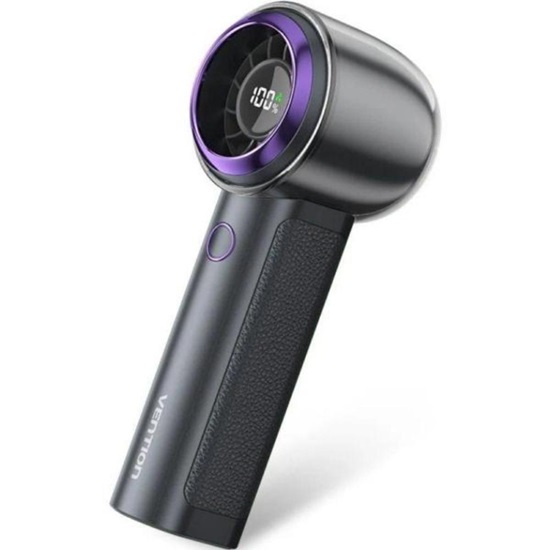 VENTION USB 5V Speed (1-100) Adjustable Handheld High-Speed Fan Electroplated Purple LED Display Type (PBBV0) (VENPBBV0)-VENPBBV0