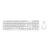 MediaRange Wired Keyboard and Mouse Set, QWERTY (GR), Function Keys, 3-Button Mouse,1.200 dpi, Symmetrical, 1.5m Cable, White (MROS276-GR)-MROS276-GR