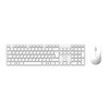 MediaRange Wireless Keyboard and Mouse Set, QWERTY (GR), Function Keys, 3-Button Mouse,1.200 dpi, Symmetrical, Dongle, White (MROS278-GR)-MROS278-GR