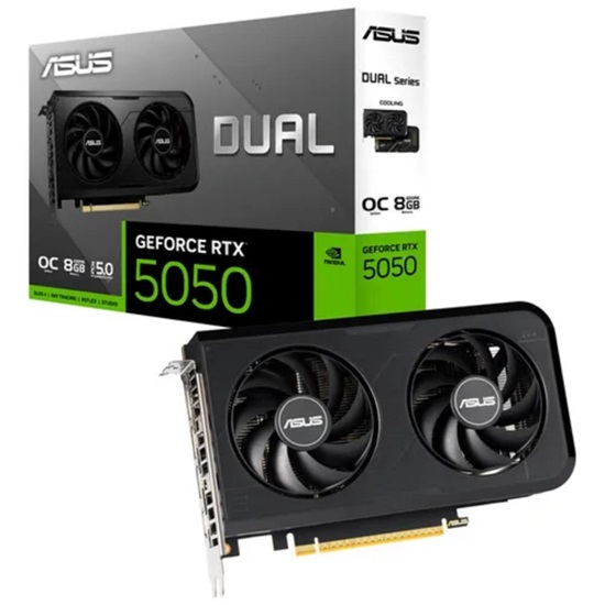 Asus GeForce RTX 5050 8GB GDDR6 Dual OC Edition (90YV0N72-M0NA00) (ASU90YV0N72-M0NA00)-ASU90YV0N72-M0NA00