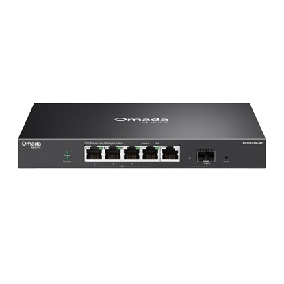 TP-Link Omada 5-Port 2.5G BASE-T and 1-Port 10GE SFP+ Easy Managed Switch with 4-Port PoE++ (ES206XPP-M2) (TPES206XPP-M2)-TPES206XPP-M2