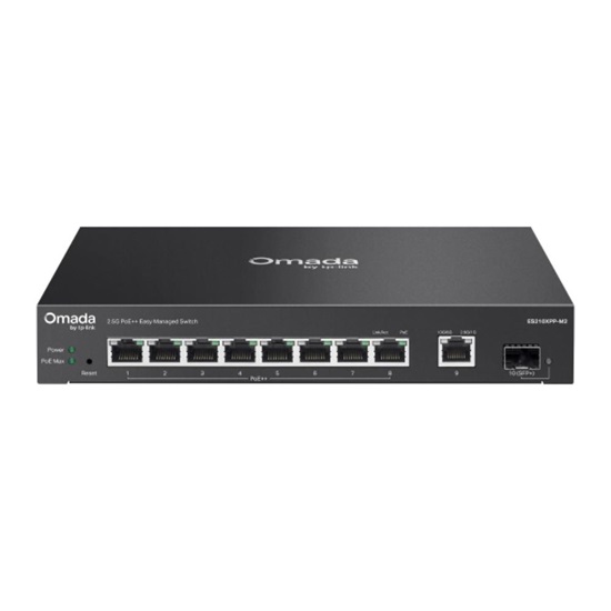 TP-Link Omada 8-Port 2.5G + 2-Port 10G Easy Managed Switch with 8-Port PoE++ (ES210XPP-M2) (TPES210XPP-M2)-TPES210XPP-M2