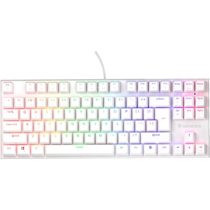 Genesis Gaming Keyboard Thor 303 Tkl White US  Mechanical RGB, Silent Switch, Hot Swap (NKG-2063) (GNSNKG-2063)-GNSNKG-2063