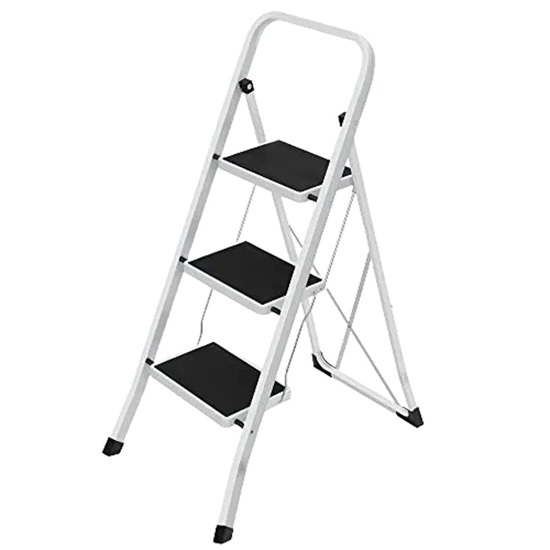 Songmics Σκάλα 3 Bαθμίδων (GSL03WT) (SNGGSL03WT)-SNGGSL03WT