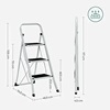 Songmics Σκάλα 3 Bαθμίδων (GSL03WT) (SNGGSL03WT)-SNGGSL03WT