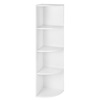 Vasagle Γωνιακή Ξύλινη Ραφιέρα με 4 Ράφια 30 x 30 x 129.5 cm  (LBC42WT) (VASLBC42WT)-VASLBC42WT