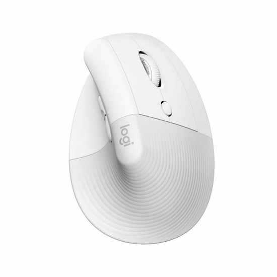 Logitech Lift Vertical Ergonomic Mouse for Business White (910-006496) (LOGLIFTVERERGWH)-LOGLIFTVERERGWH