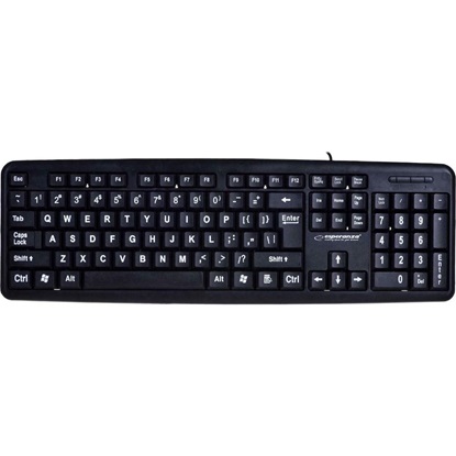 Esperanza Standard Usb Keybord With Big Letters Ek129 (EK129) (ESPEK129)-ESPEK129