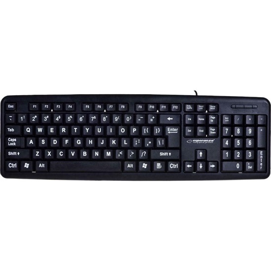 Esperanza Standard Usb Keybord With Big Letters Ek129 (EK129) (ESPEK129)-ESPEK129