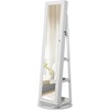 Songmics Jewellery Cabinet with Frameless Full Body Mirror (JJC62WT) (SNGJJC62WT)-SNGJJC62WT