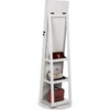 Songmics Jewellery Cabinet with Frameless Full Body Mirror (JJC62WT) (SNGJJC62WT)-SNGJJC62WT