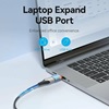 VENTION USB 3.1 Type-C Male to USB Female OTG Adapter with Lanyard Gray Aluminum Alloy Type (CUBH0) (VENCUBH0)-VENCUBH0