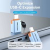 VENTION USB 3.1 Type-C Male to USB Female OTG Adapter with Lanyard Gray Aluminum Alloy Type (CUBH0) (VENCUBH0)-VENCUBH0
