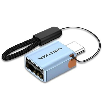 Εικόνα της VENTION USB 3.1 Type-C Male to USB Female OTG Adapter with Lanyard Gray Aluminum Alloy Type (CUBH0) (VENCUBH0)