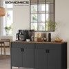 Songmics μεταλλικό ντουλάπι, 40 × 141 × 76 cm,  μαύρο - καφέ  (LSC205BD01) (SNGLSC205BD01)-SNGLSC205BD01