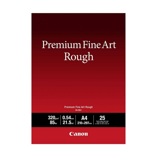 Canon FA-RG1 Photo Paper Premium Fine Art Rough A4 (21x30) 320gr/m² for Printers Inkjet 25 Sheets (4562C001) (CANFA-RG1A4)-CANFA-RG1A4