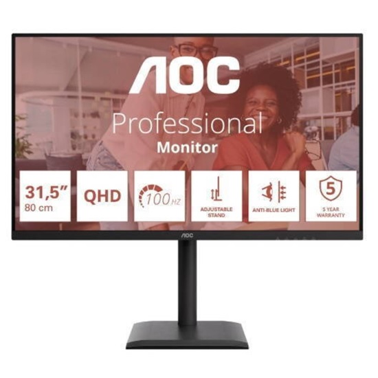 AOC Q32E4U QHD IPS Monitor 32' with speakers (Q32E4U) (AOCQ32E4U)-AOCQ32E4U