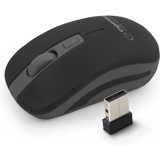 Esperanza Wireless 2.4ghz Optical Mouse Uranus Black/gray (EM126EK) (ESPEM126EK)-ESPEM126EK