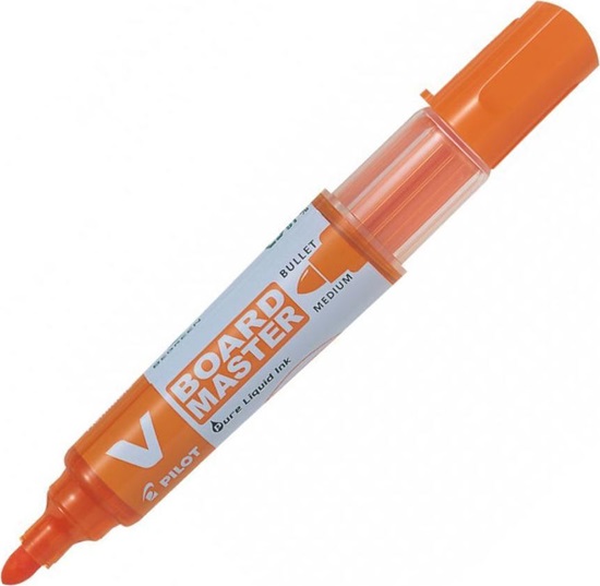 Pilot V Board Master Whiteboard Marker Medium Bullet Orange (WBMA-VBM-M-BG-ORANGE) (PILWBMA-VBM-M-BG-ORANGE)-PILWBMA-VBM-M-BG-ORANGE