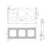 SONOFF Frame for switch M5 80 triple 3-fold M5-3C-80-FW (white) (M5-3C-80-FW) (SONM5-3C-80-FW)-SONM5-3C-80-FW