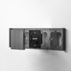 SONOFF Frame for switch M5 80 quadruple 4-fold M5-4C-80-F (graphite/black) (M5-4C-80-F) (SONM5-4C-80-F)-SONM5-4C-80-F